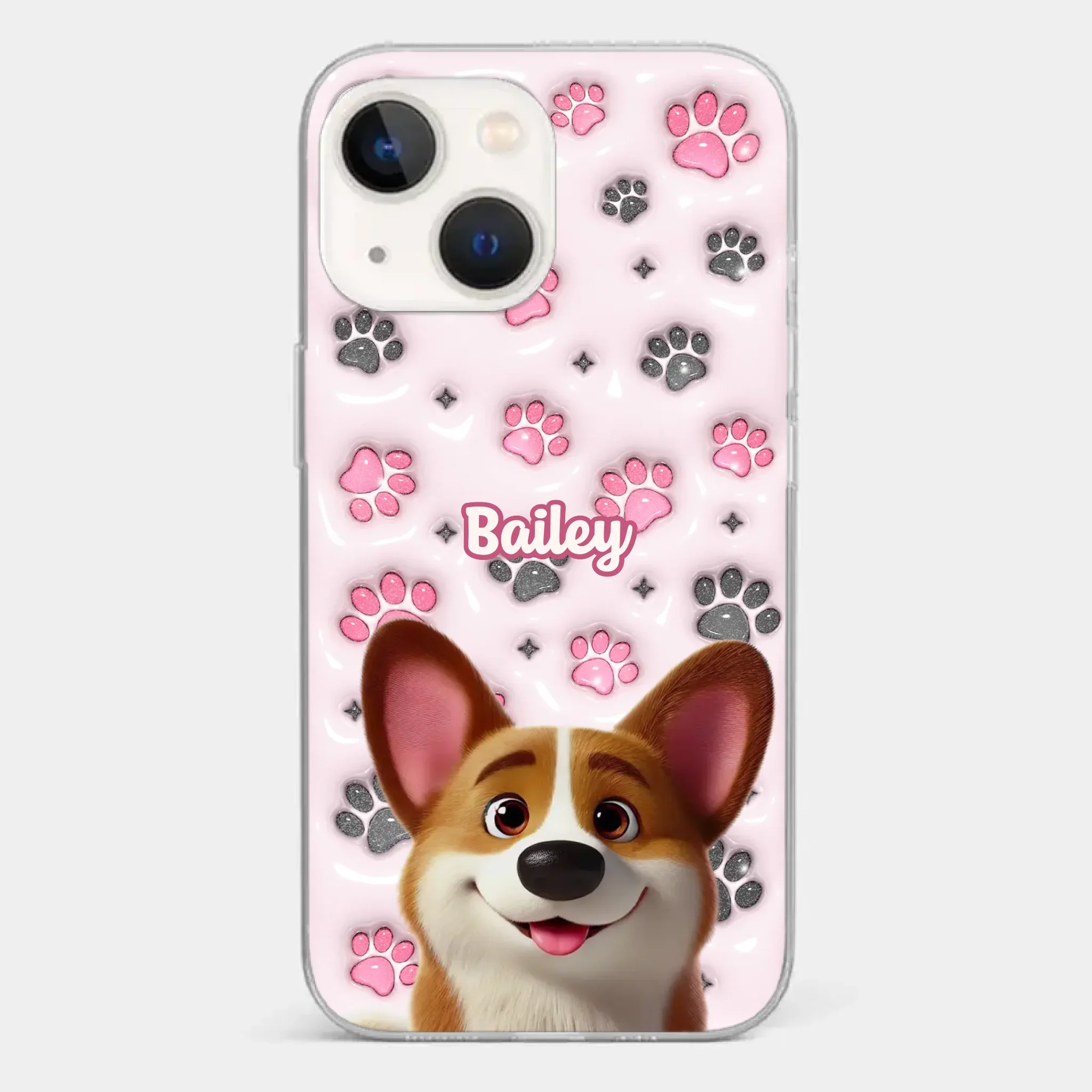 Loyal Paws, Endless Love - Dog Personalized Custom 3D Inflated Effect Printed Clear Phone Case - Gift For Pet Owners, Pet Lovers - Image 17