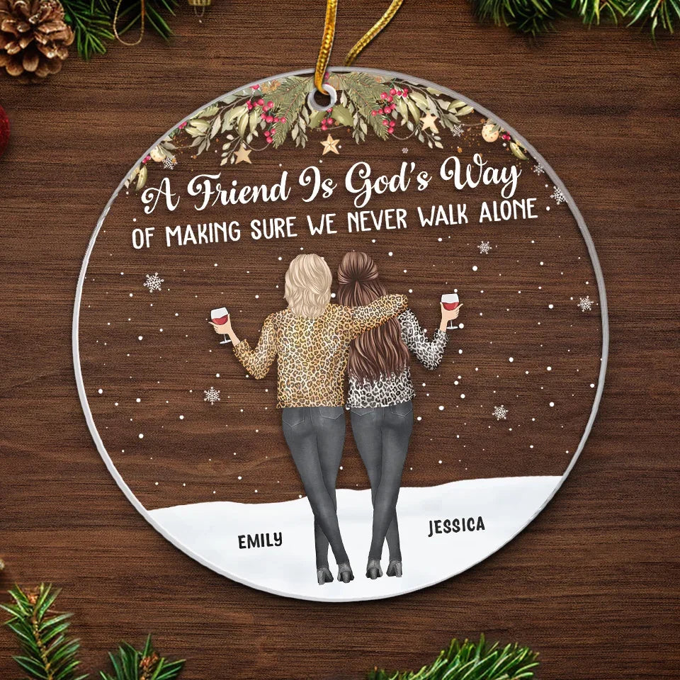 Make It A December To Remember - Bestie Personalized Custom Ornament - Acrylic Custom Shaped - Christmas Gift For Best Friends, BFF, Sisters - Image 5