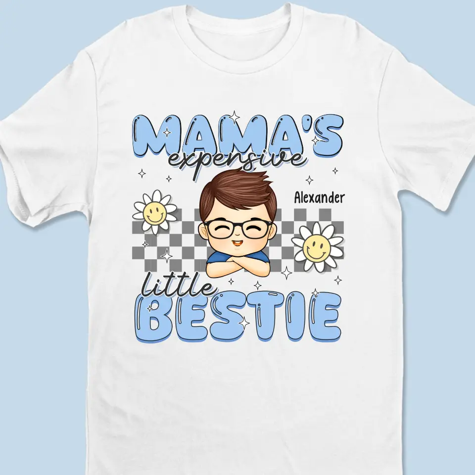 Mama's Expensive Little Bestie - Personalized Custom Kid T-shirt - Gift For Kid - Image 2