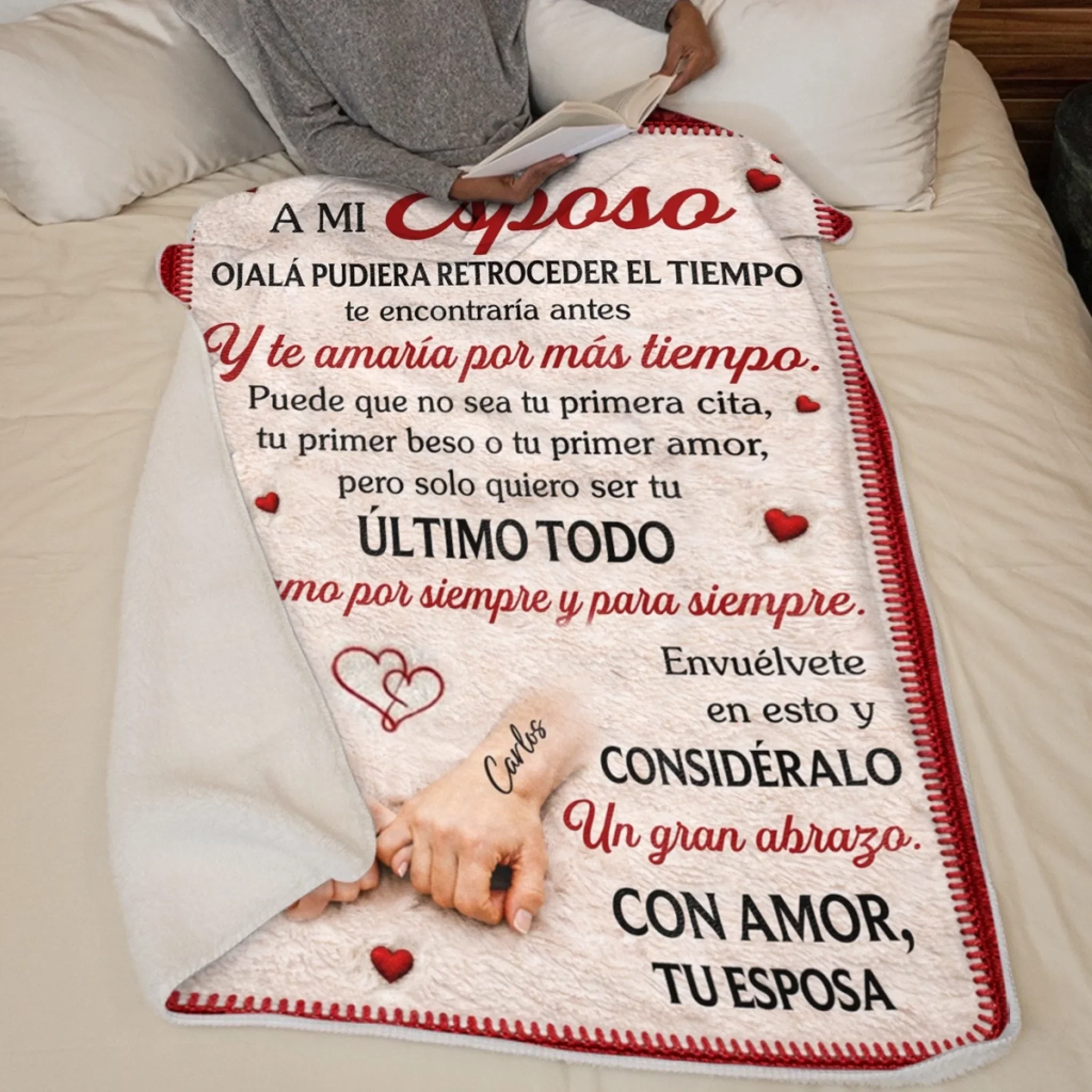 Manta Personalizada – Regalos Personalizados de Aniversario y Boda para Esposo y Esposa, Para Él y Para Ella – Juntos Se Siente Perfecto - Image 6