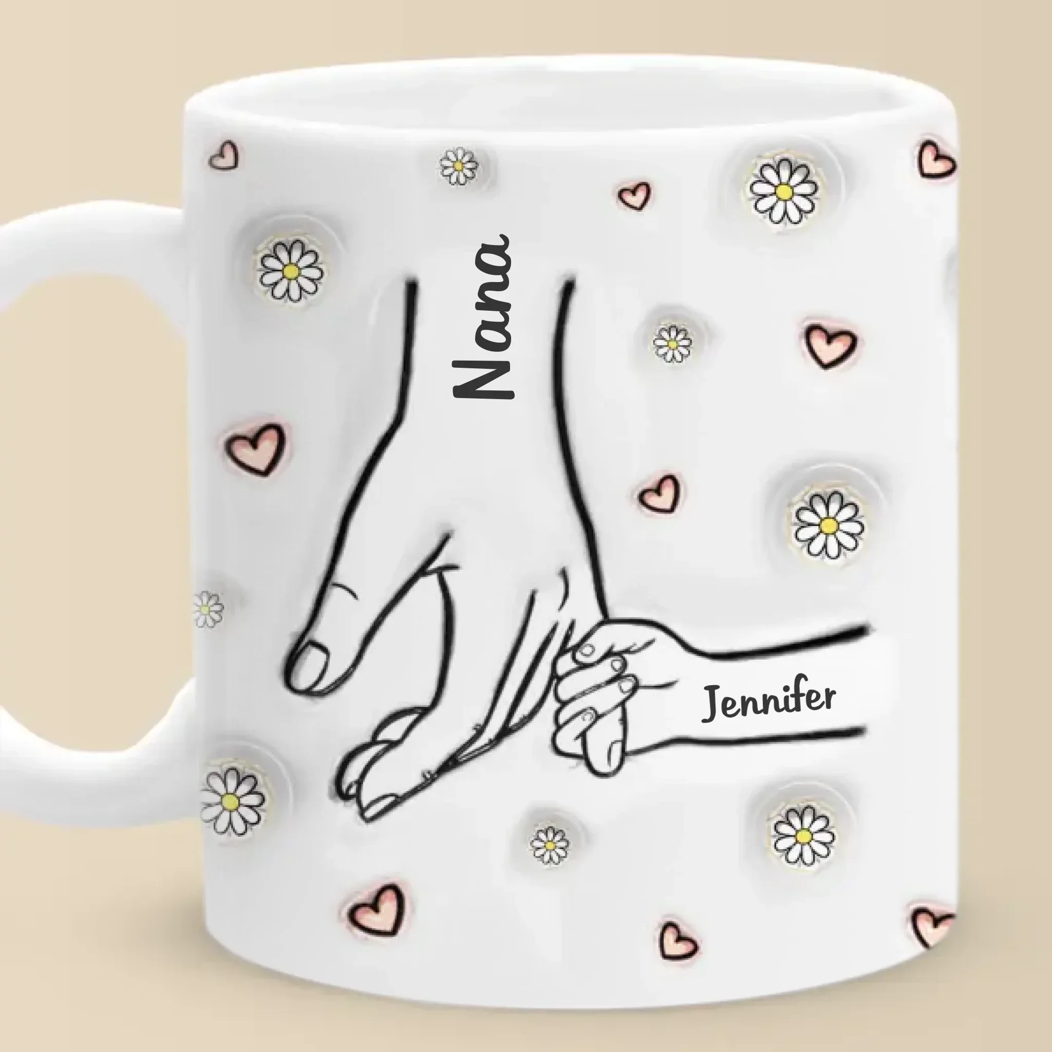 Mom, You Make Us Whole - Family Personalized Custom 3D Inflated Effect Printed Mug - Mother's Day, Gift For Mom, Grandma - Image 3