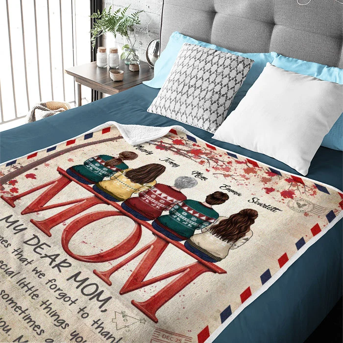 My Dear Mom I Need To Say I Love You - Family Personalized Custom Blanket - Christmas Gift For Mom From Daughter - Image 4
