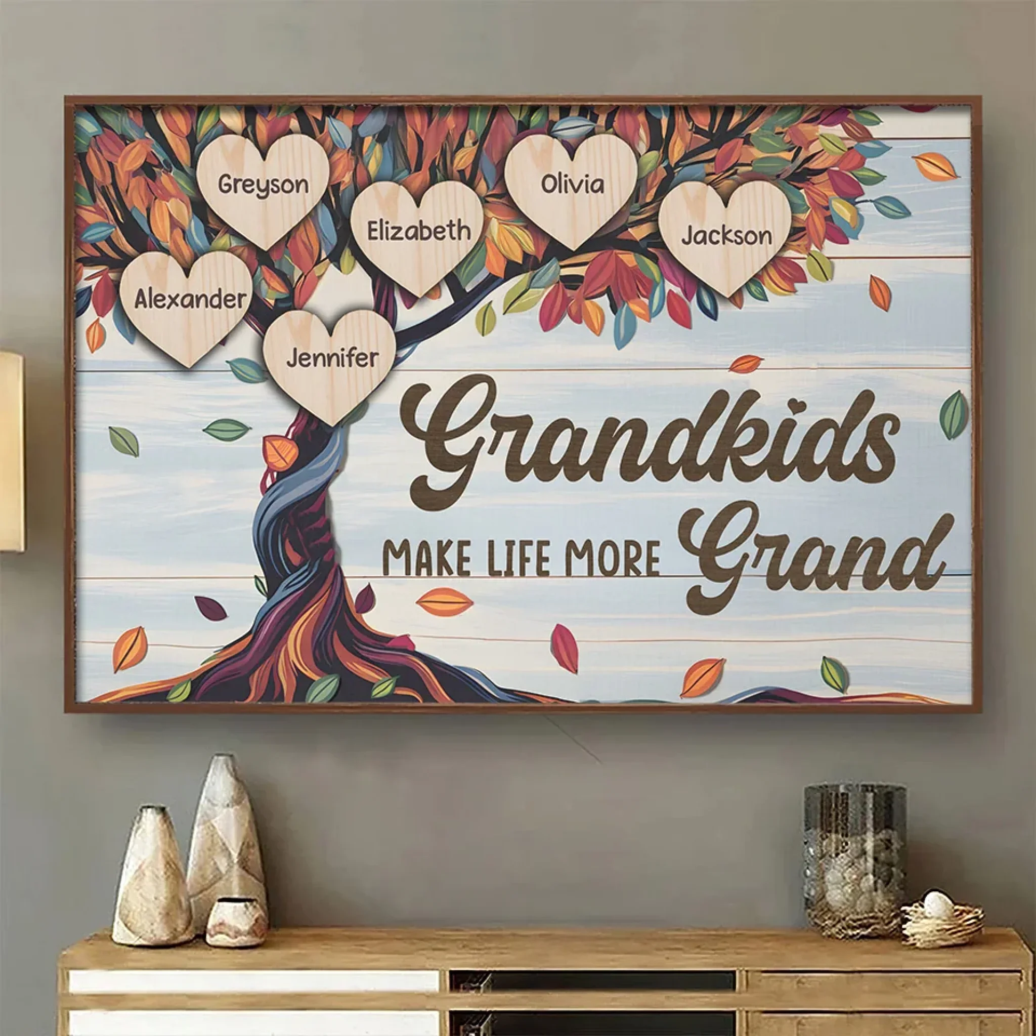 My Grandkids Are My Favorite - Family Personalized Custom Horizontal Poster - Gift For Grandma, Grandpa, Grandkid - Image 3