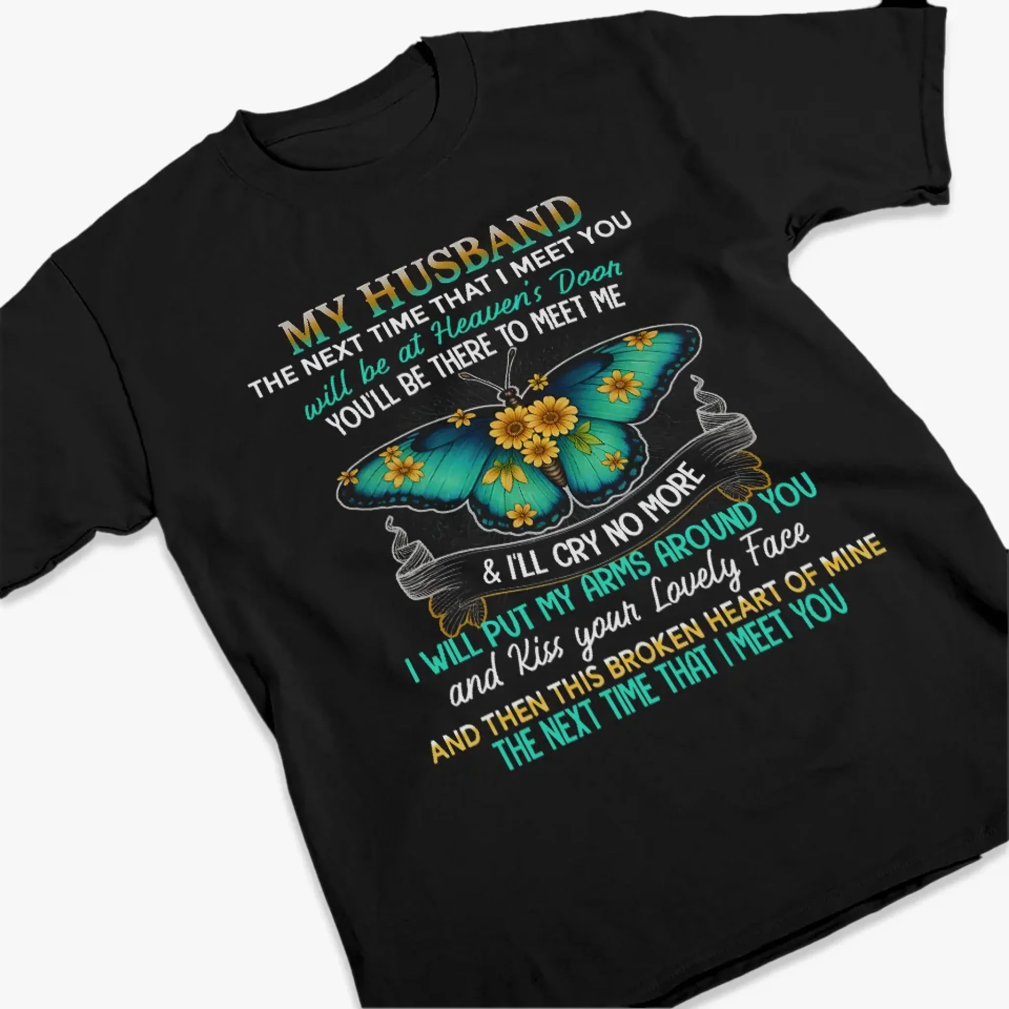 My Heart Remembers, My Soul Awaits - Memorial Personalized Custom Unisex T-shirt, Premium T-shirt, Hoodie - Sympathy Gift For Family Members - Image 3