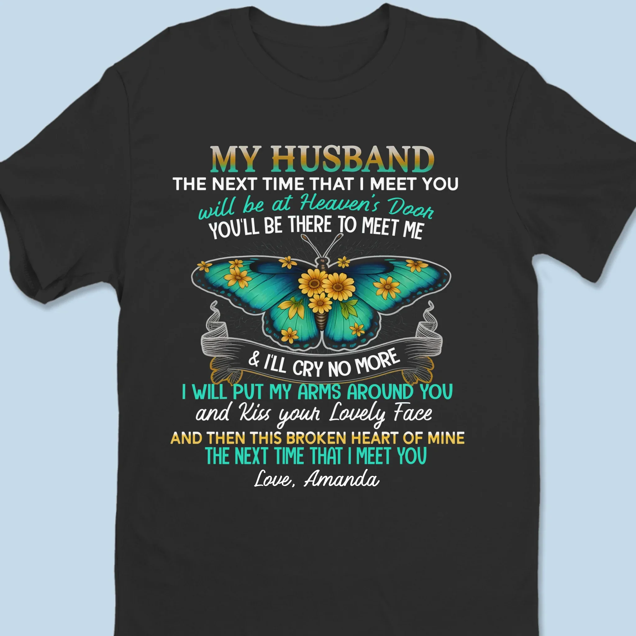 My Heart Remembers, My Soul Awaits - Memorial Personalized Custom Unisex T-shirt, Premium T-shirt, Hoodie - Sympathy Gift For Family Members - Image 6