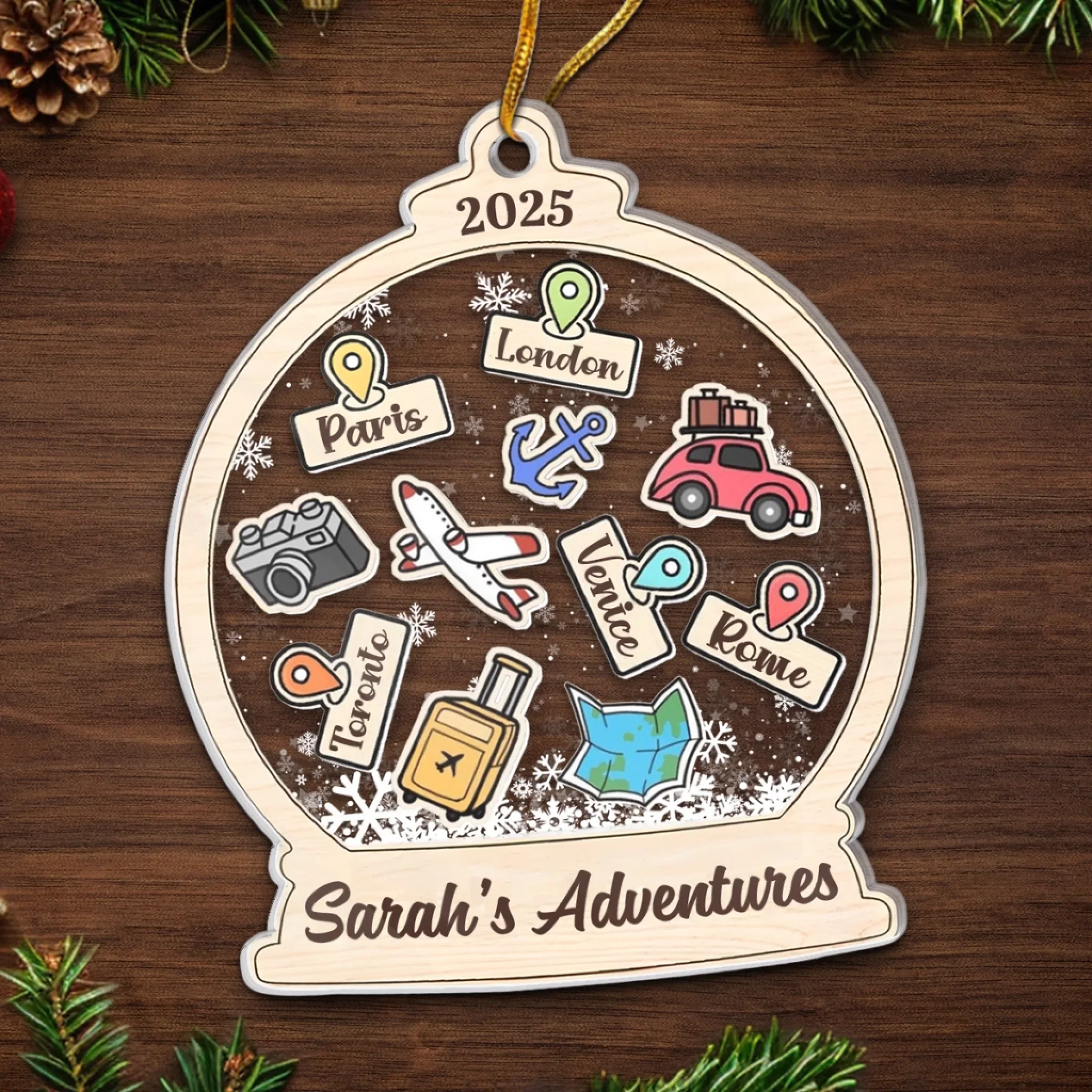 My Memorable And Fun Trips - Travel Personalized Custom Ornament - Acrylic Custom Shaped - Christmas Gift For Family Members, Gift For Adventure Travel Lovers - Image 5