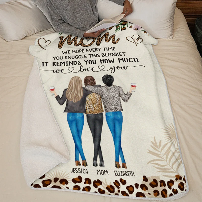 My Mother Is A Walking Miracle - Family Personalized Custom Blanket - Christmas Gift For Mom - Image 4
