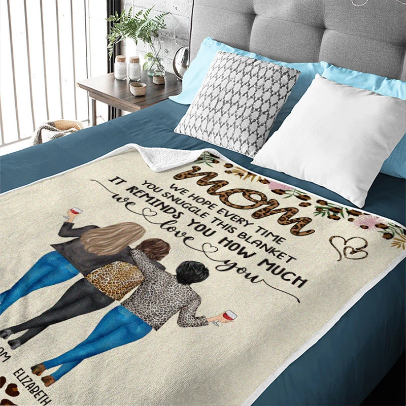 My Mother Is A Walking Miracle - Family Personalized Custom Blanket - Christmas Gift For Mom - Image 5
