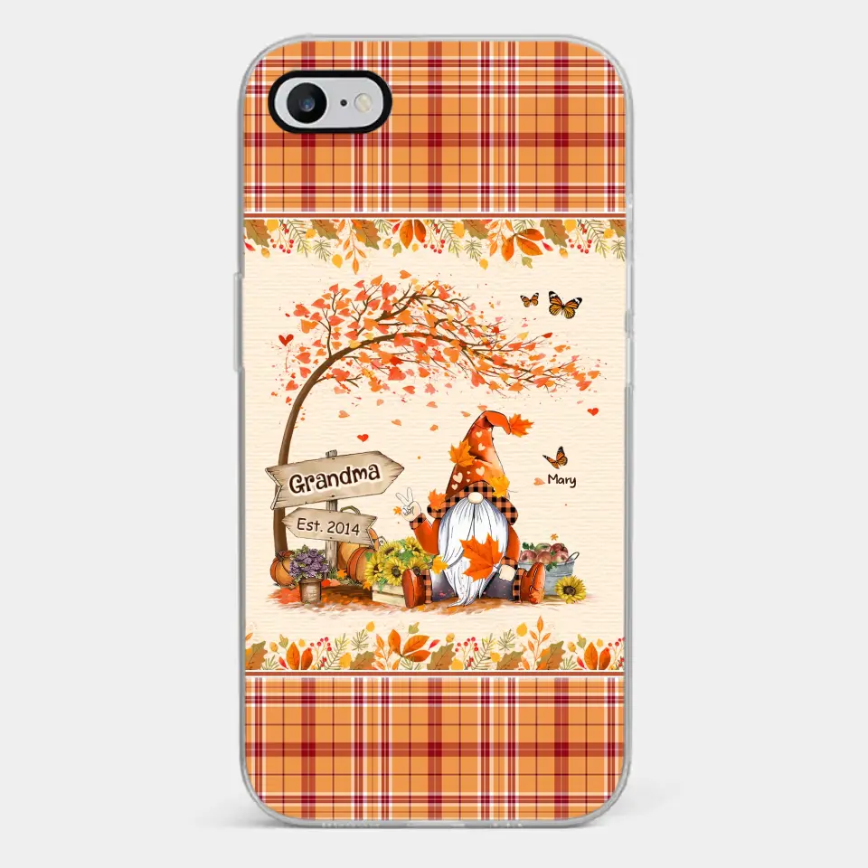 Oh My Gourd I Love Fall - Family Personalized Custom Clear Phone Case - Autumn Fall Gift For Grandma - Image 24
