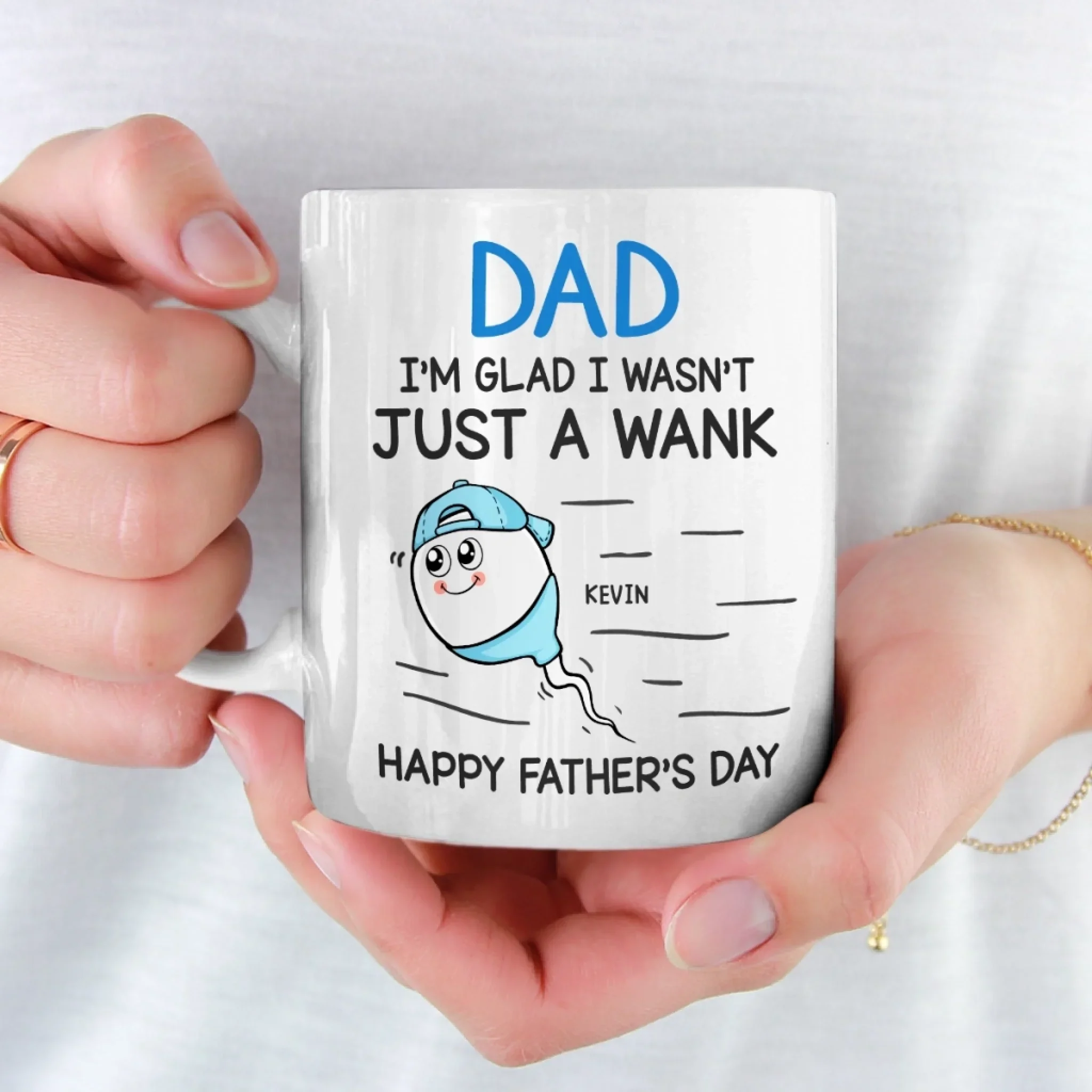One Squirt Of Greatness, Cheers Dad - Family Personalized Custom Mug - Father's Day, Gift For Dad - Image 3