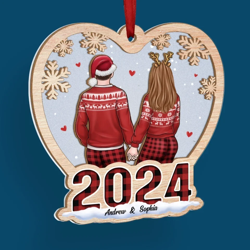 Our Christmas Story Is My Favorite Love Tale - Couple Personalized Custom Wood & Acrylic Ornament - Christmas Gift For Husband Wife, Anniversary - Image 3