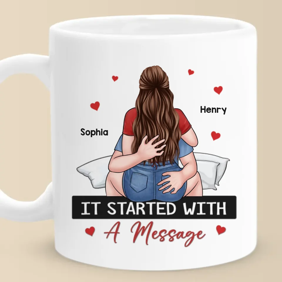 Our Love Is The Spark In Every Kiss - Couple Personalized Custom Mug - Christmas Gift For Husband Wife, Anniversary - Image 2