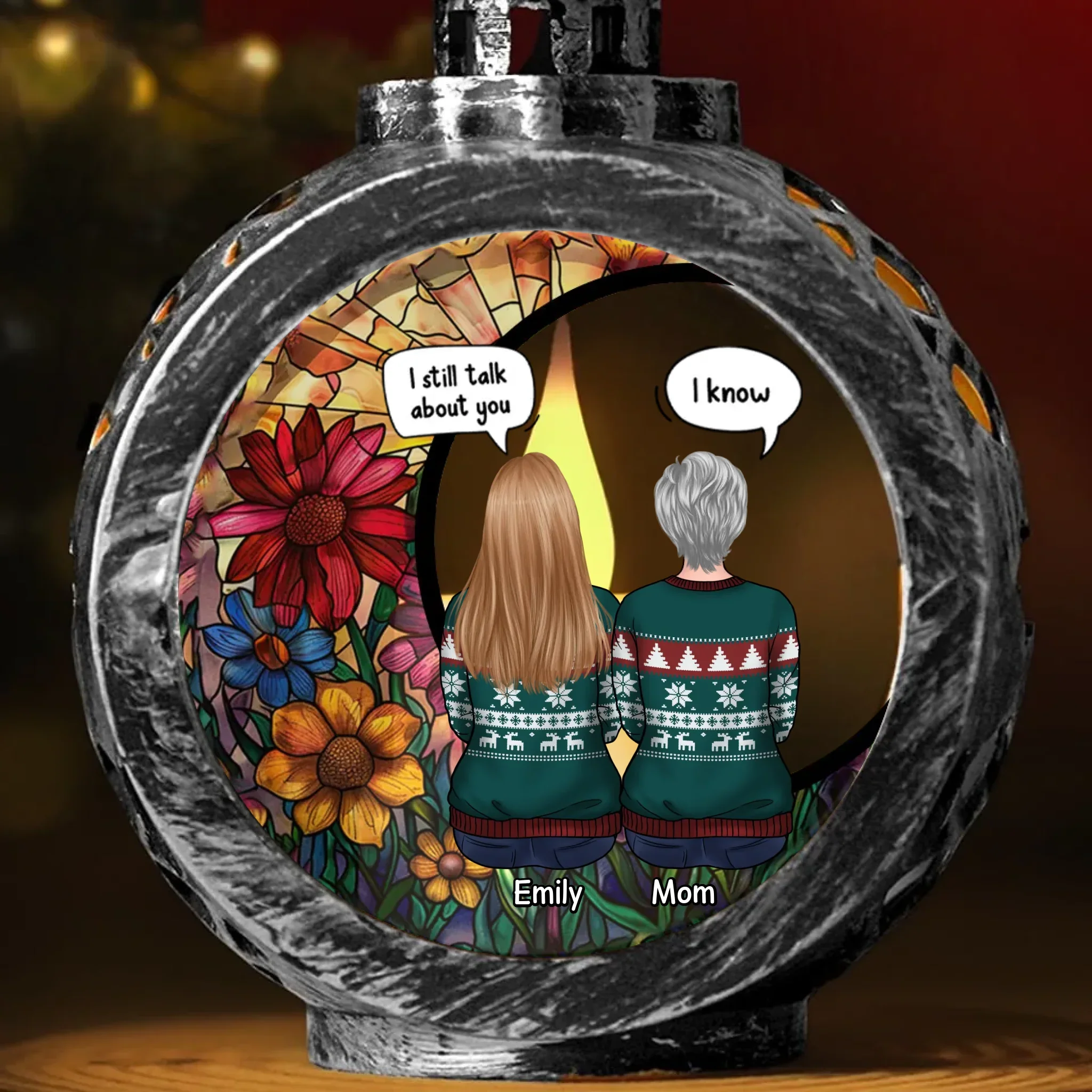 Our Love Won't Fade Away - Memorial Personalized Custom Candlelight Lantern Ornament - Sympathy Gift, Christmas Gift For Family Members - Image 4