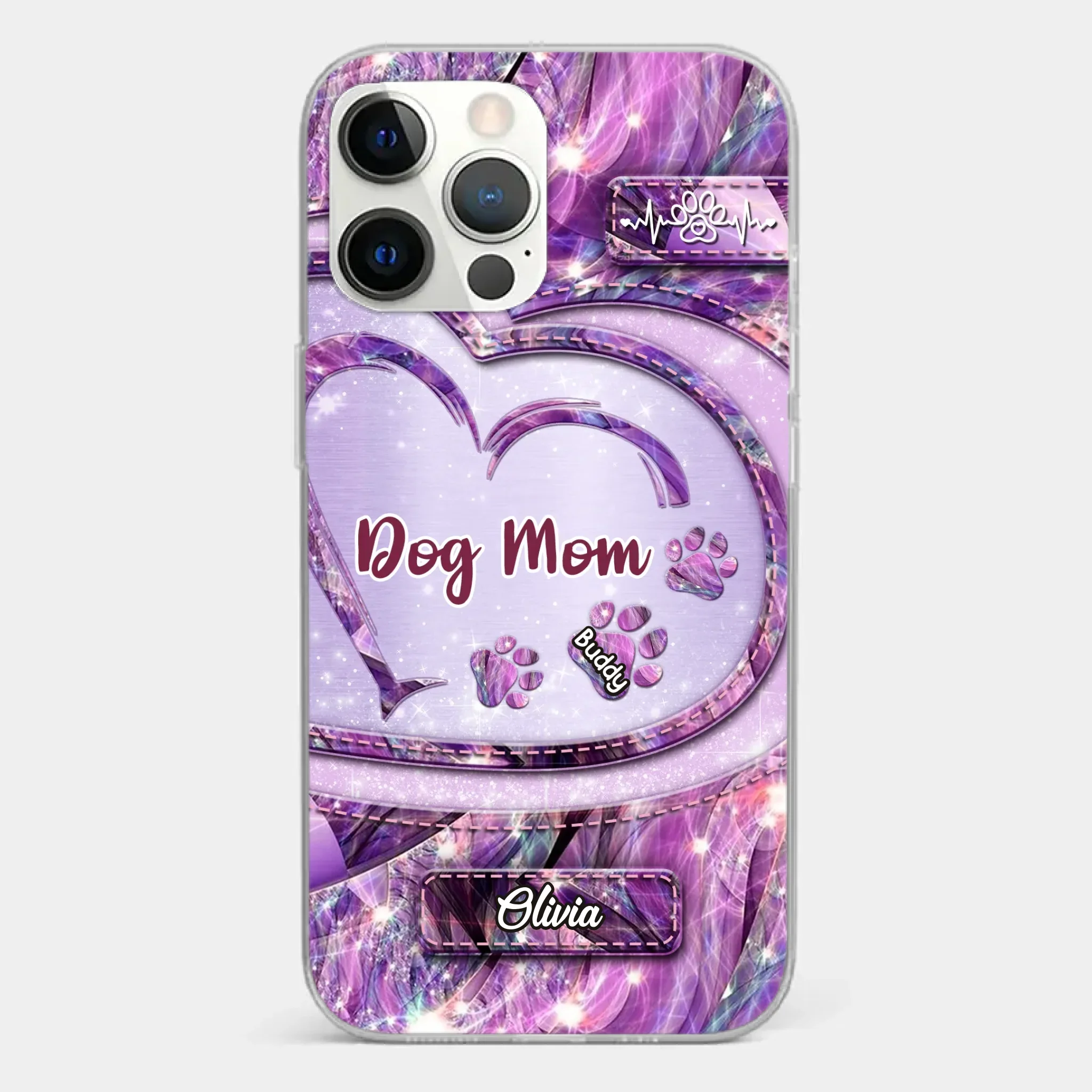 Paw Prints On My Heart - Dog Personalized Custom Clear Phone Case - Gift For Pet Owners, Pet Lovers - Image 12