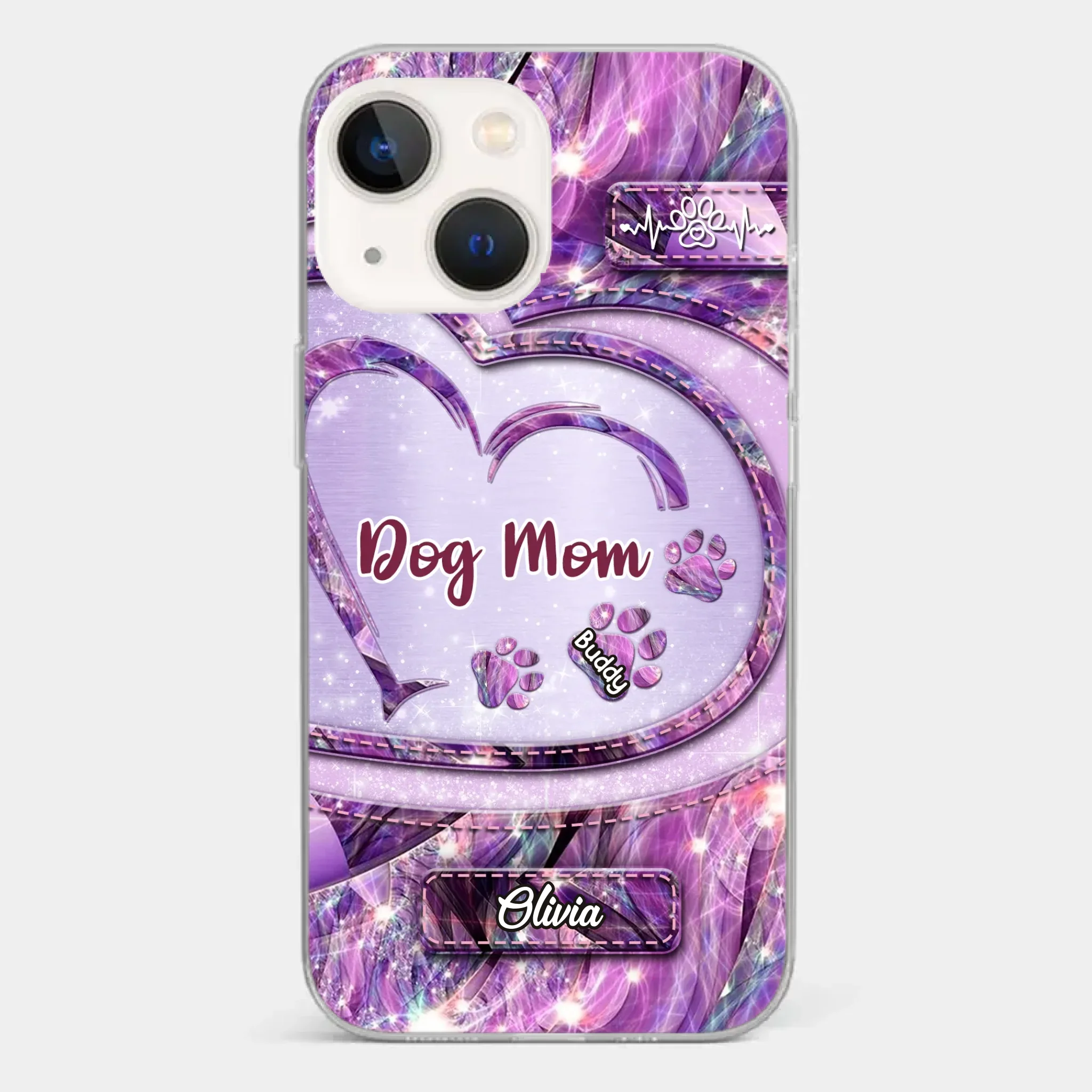 Paw Prints On My Heart - Dog Personalized Custom Clear Phone Case - Gift For Pet Owners, Pet Lovers - Image 13