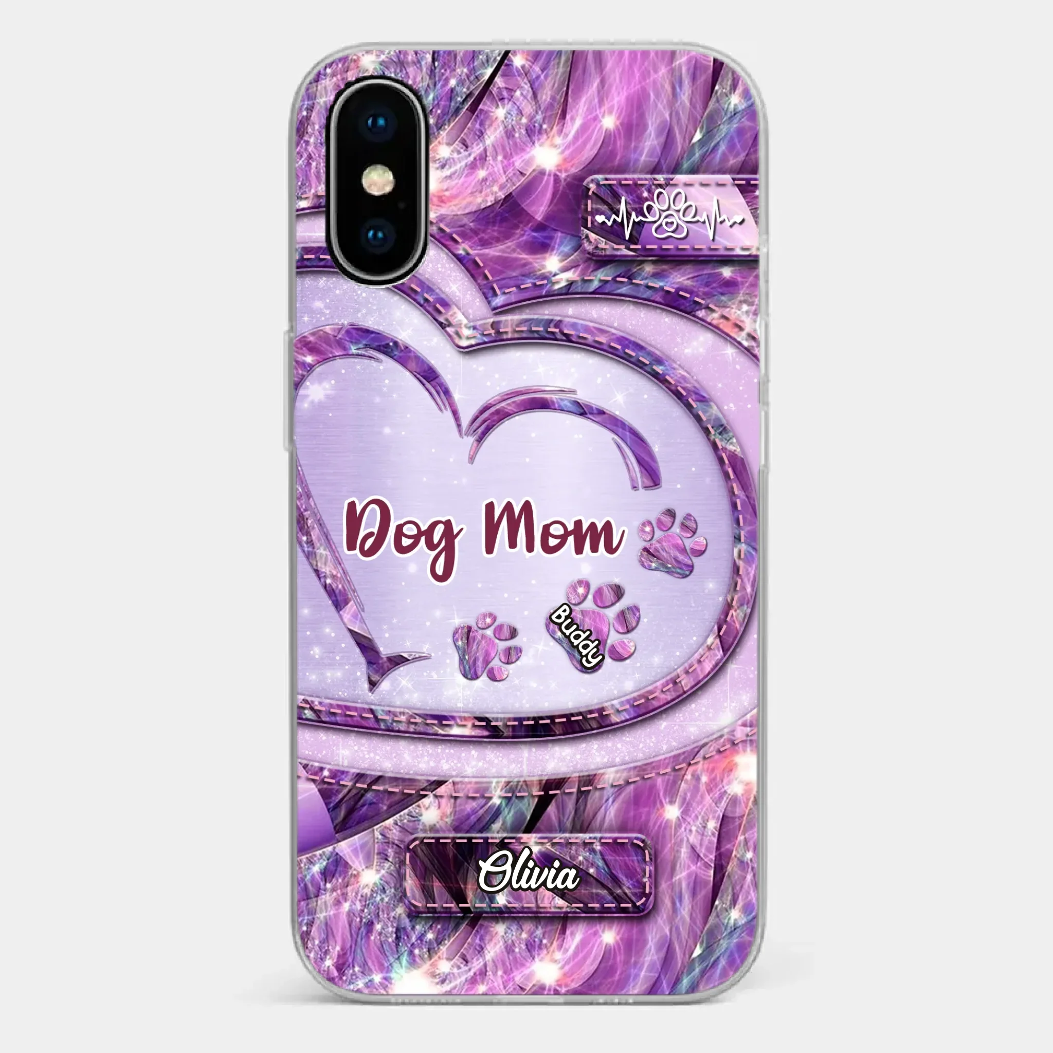 Paw Prints On My Heart - Dog Personalized Custom Clear Phone Case - Gift For Pet Owners, Pet Lovers - Image 26
