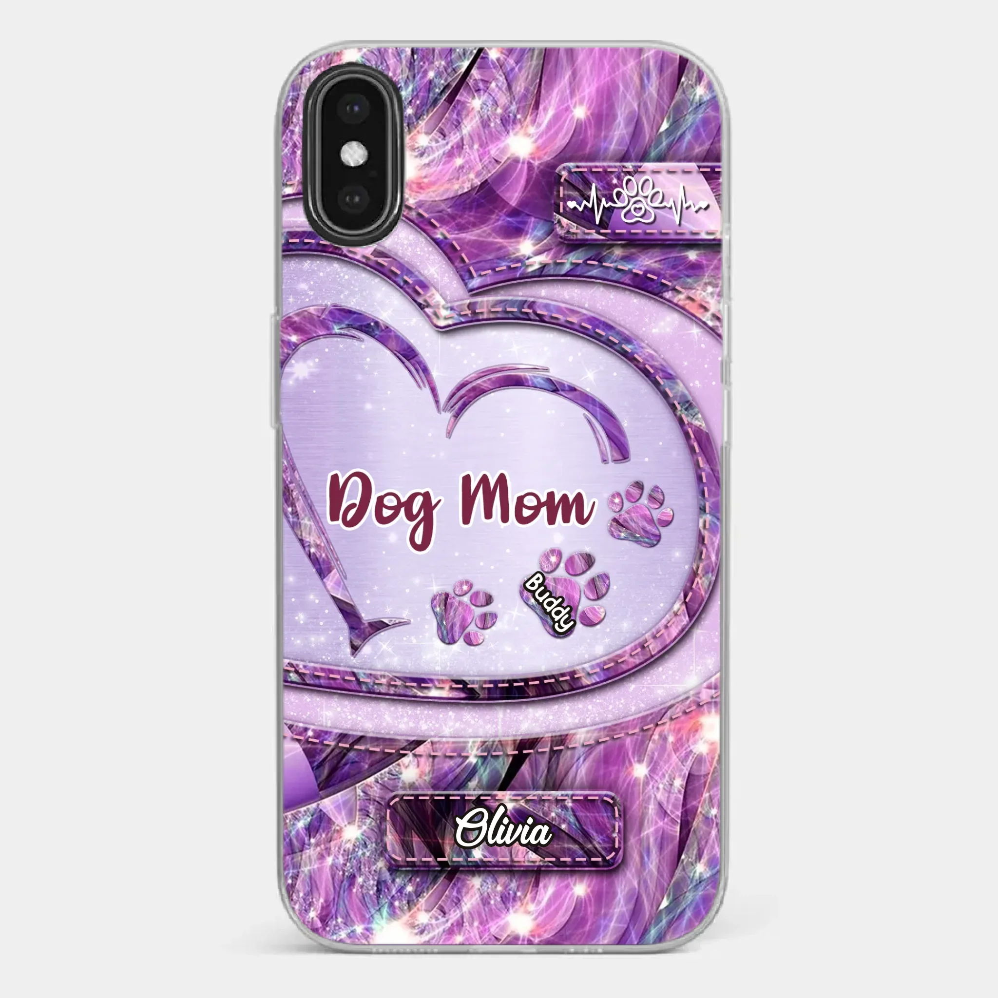 Paw Prints On My Heart - Dog Personalized Custom Clear Phone Case - Gift For Pet Owners, Pet Lovers - Image 27