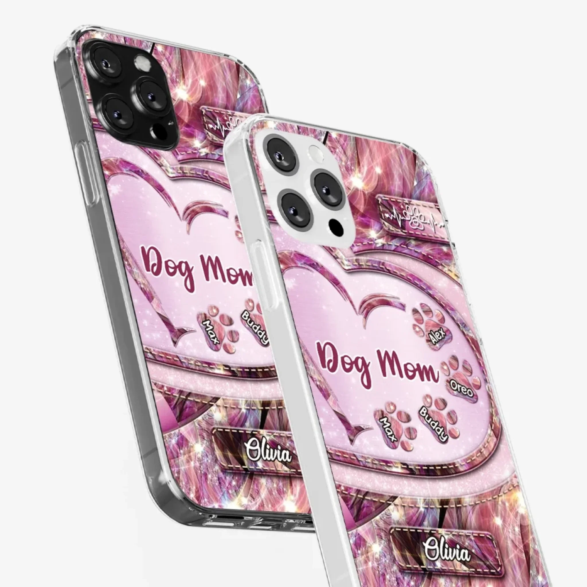 Paw Prints On My Heart - Dog Personalized Custom Clear Phone Case - Gift For Pet Owners, Pet Lovers - Image 34