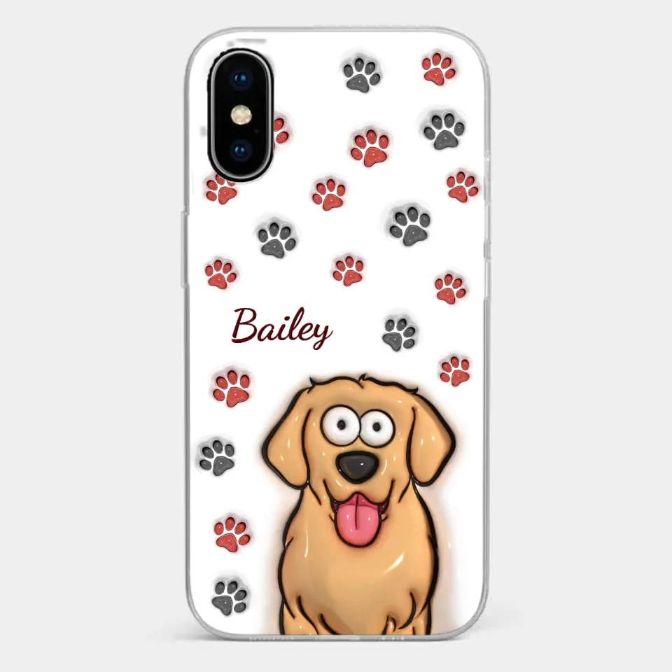 Paws And Enjoy Life - Dog & Cat Personalized Custom 3D Inflated Effect Printed Clear Phone Case - Gift For Pet Owners, Pet Lovers - Image 26