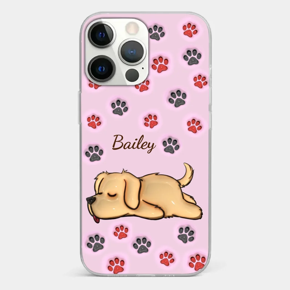 Pawsitively Loved - Dog & Cat Personalized Custom 3D Inflated Effect Printed Clear Phone Case - Gift For Pet Owners, Pet Lovers - Image 20