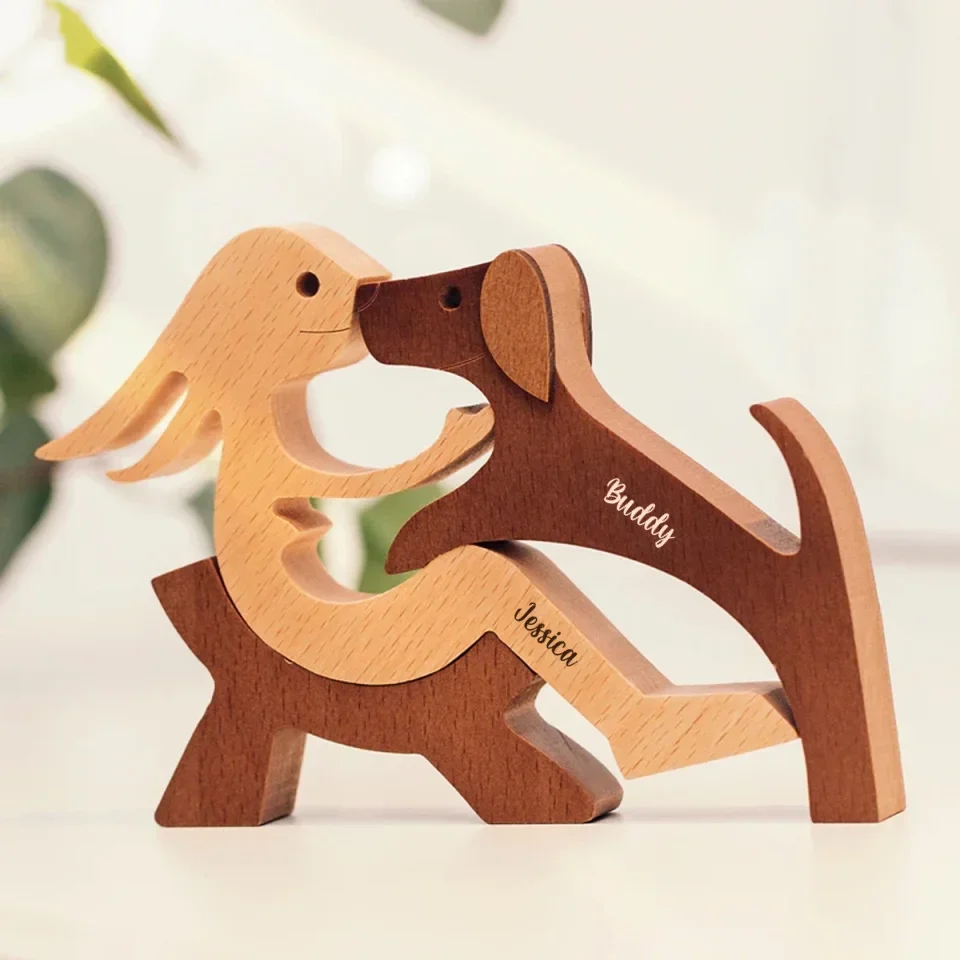 Personalized Custom Wooden Pet Carvings - The Love Between You And Your Fur-Friend - Gift For Pet Lovers - New Arrival, Wood Sculpture Table Ornaments, Carved Wood Decor AMZ - Image 6