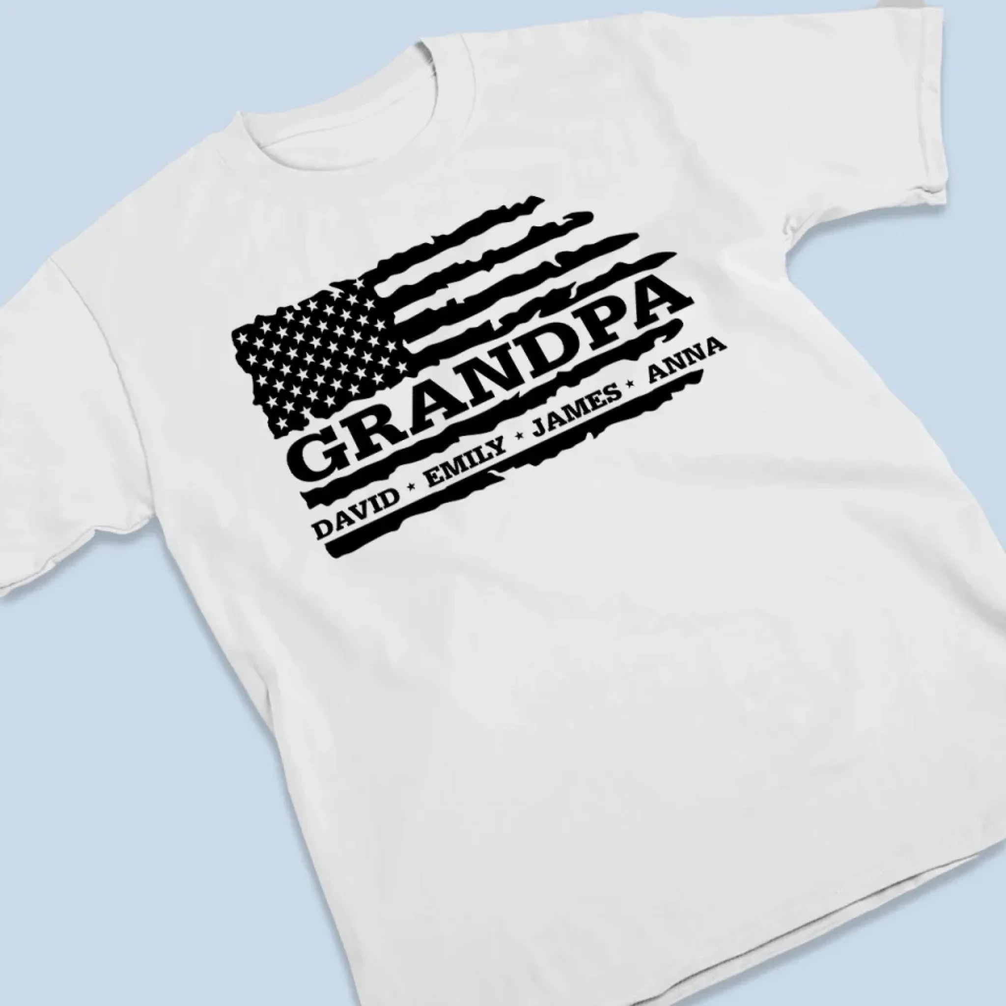Proud To Be Grandpa - Family Personalized Custom Unisex T-shirt, Premium T-shirt, Hoodie - Father's Day, Gift For Dad, Grandpa - Image 3