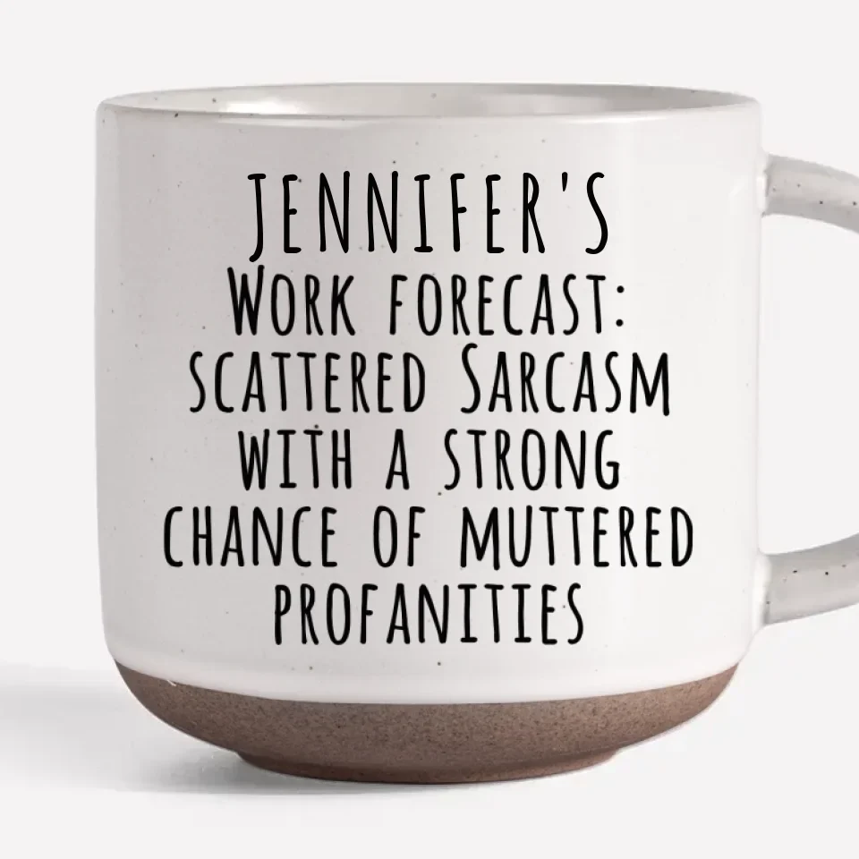Scattered Sarcasm, Endless Entertainment - Coworker Personalized Custom Printed Pottery Mug - Gift For Coworkers, Work Friends, Colleagues - Image 2