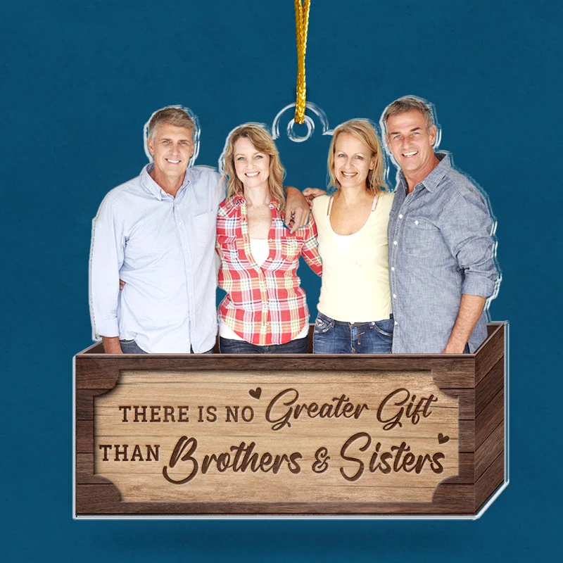 Siblings Custom Photo The True Spirit Of Christmas - Family Personalized Custom Ornament - Acrylic Custom Shaped - Christmas Gift For Siblings, Brothers, Sisters, Cousins, Friends - Image 3