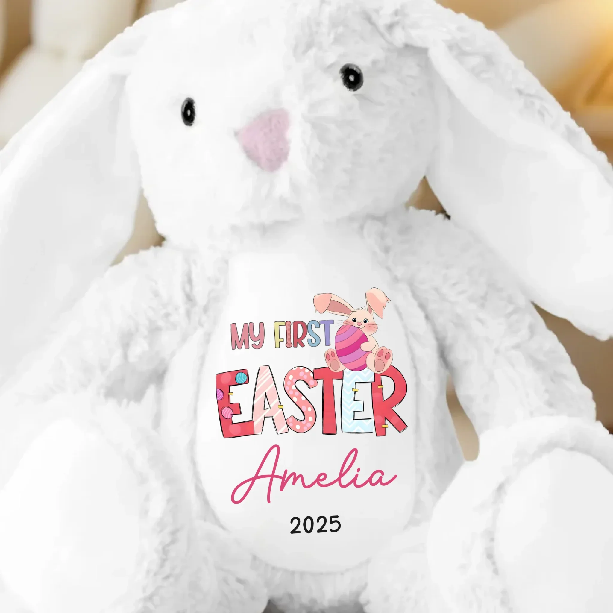 Soft As A Bunny, Sweet As Easter Candy - Family Personalized Custom Easter Bunny Plush - Easter Gift For Baby Kids, Newborn Baby - Image 2