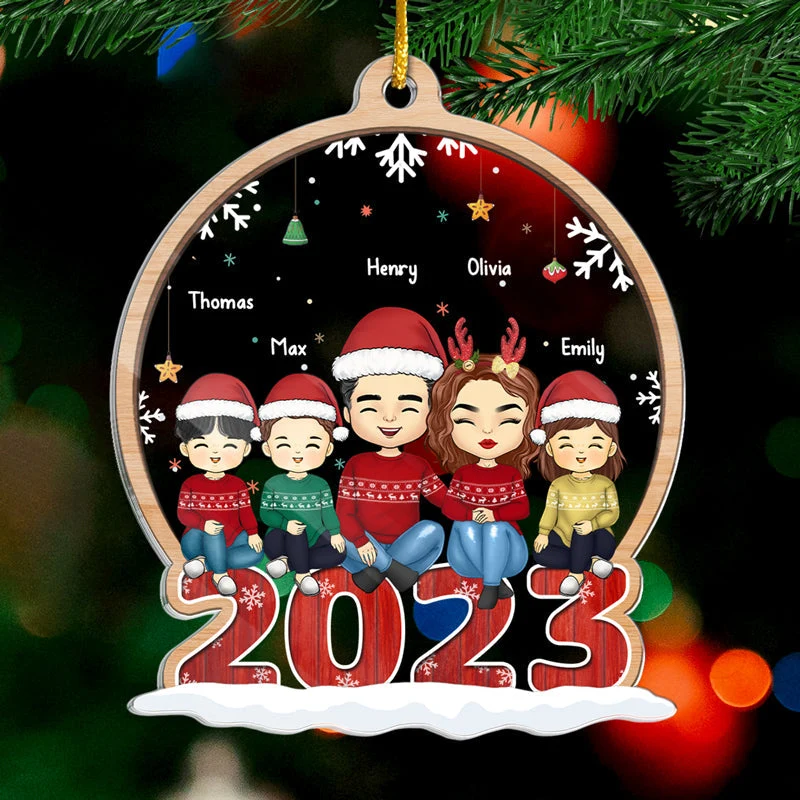 Sparkling Lights & Cozy Nights - Family Personalized Custom Ornament - Acrylic Custom Shaped - Christmas Gift For Family Members - Image 2