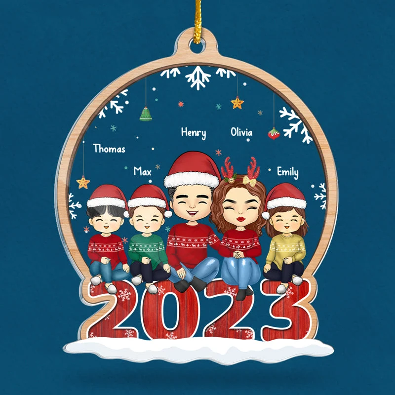 Sparkling Lights & Cozy Nights - Family Personalized Custom Ornament - Acrylic Custom Shaped - Christmas Gift For Family Members - Image 3