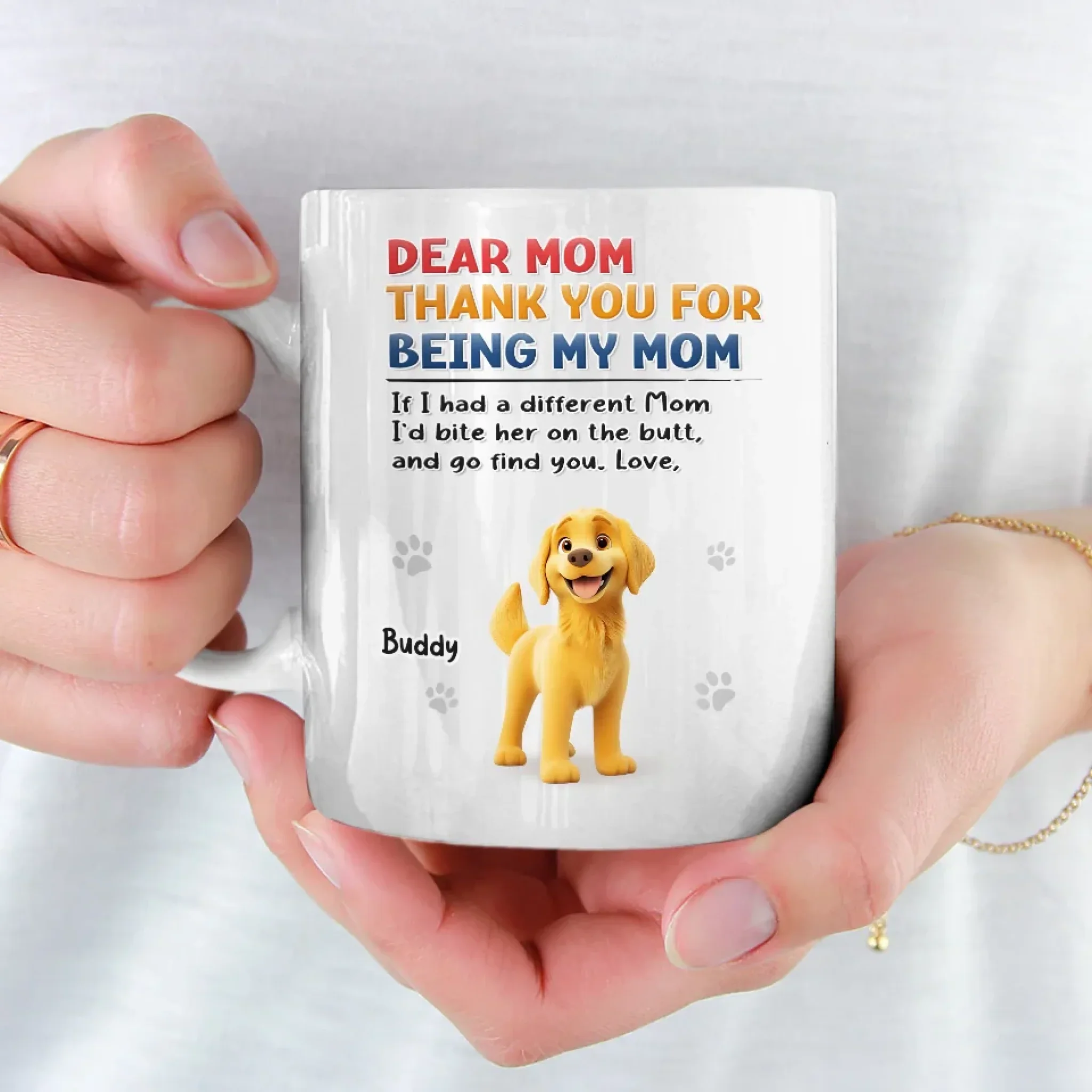 Thank You For Being Our Mom - Dog Personalized Custom Mug - Gift For Pet Owners, Pet Lovers - Image 2