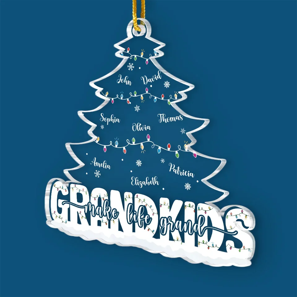The Best Gift Around Christmas Tree - Family Personalized Custom Ornament - Acrylic Custom Shaped - Christmas Gift For Family Members - Image 3
