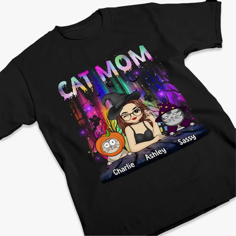 The Cat Mom Witch's Halloween Manifesto - Cat Personalized Custom Unisex T-shirt, Hoodie, Sweatshirt - Halloween Gift For Pet Owners, Pet Lovers - Image 3