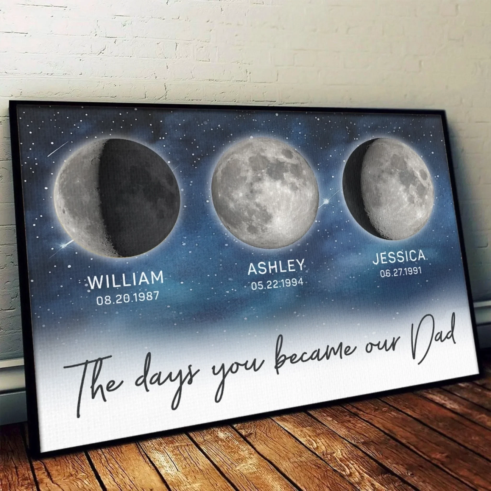 The Days You Became Our Dad - Family Personalized Custom Horizontal Poster - Father's Day, Gift For Dad, Grandpa - Image 4
