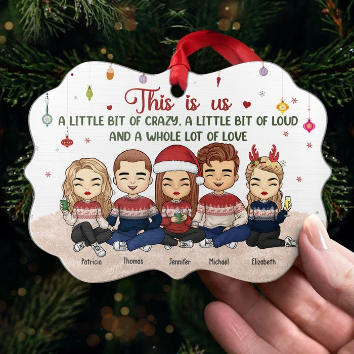 The Greatest Gift Of All Is Family - Family Personalized Custom Ornament - Aluminum Benelux Shaped - Christmas Gift For Family Members - Image 3