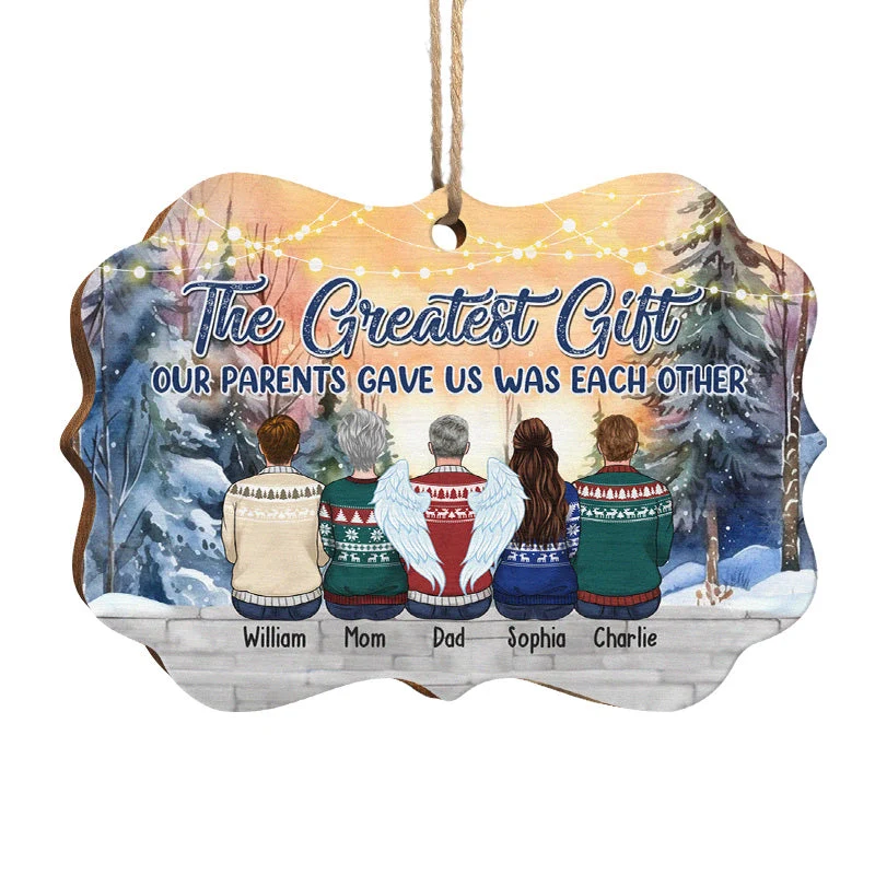 The Love Of A Family Is Life's Greatest Blessing - Family Personalized Custom Ornament - Wood Benelux Shaped - Christmas Gift For Family Members - Image 2