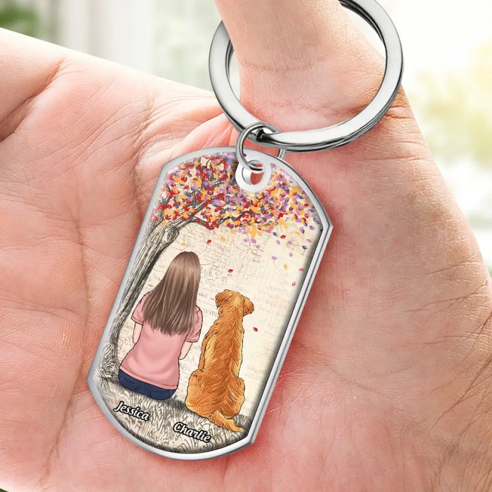 Their Warm Presence And Companionship Will Be Deeply Missed	- Memorial Personalized Custom Keychain - Sympathy Gift For Pet Owners, Pet Lovers - Image 3