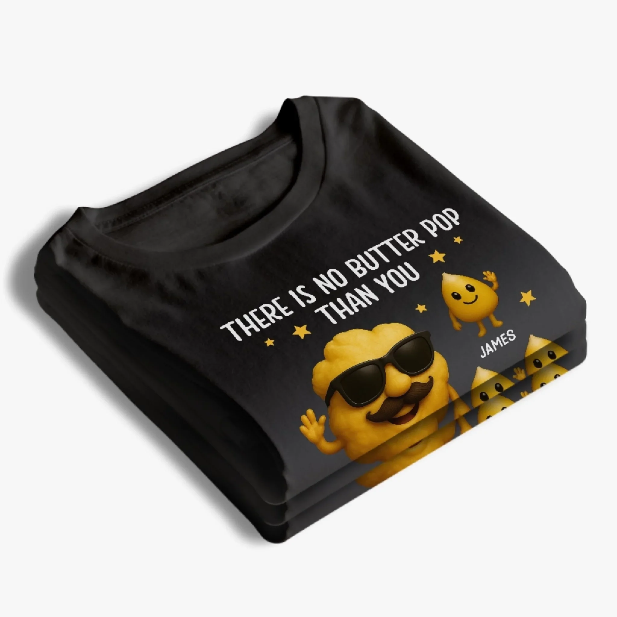 There Is No Butter Pop Than You - Family Personalized Custom Unisex T-shirt, Premium T-shirt, Hoodie - Father's Day, Gift For Dad, Grandpa - Image 4