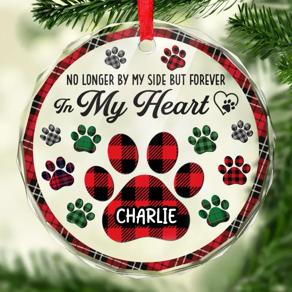 They Lived, They Loved, They Purred - Memorial Personalized Custom Circle Glass Ornament - Sympathy Gift, Christmas Gift For Pet Owners, Pet Lovers - Image 2