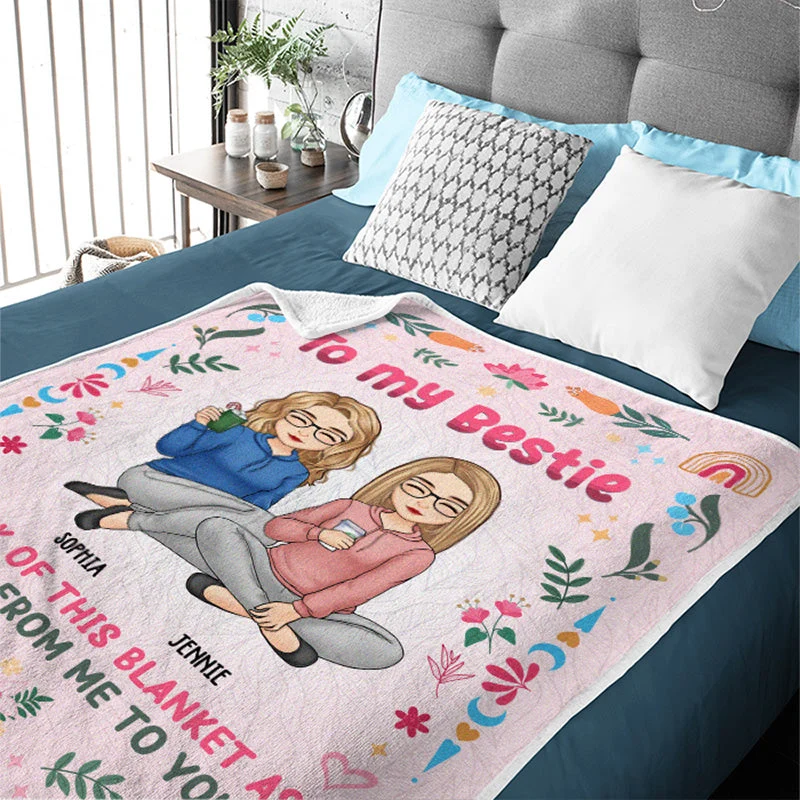 To My Beloved Sister - Bestie Personalized Custom Blanket - Christmas Gift For Best Friends, BFF, Sisters - Image 5