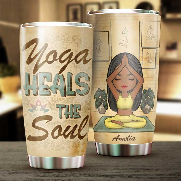 Today’s Good Mood Is Sponsored By Yoga - Personalized Tumbler - Gift For Yoga Lovers - Image 2