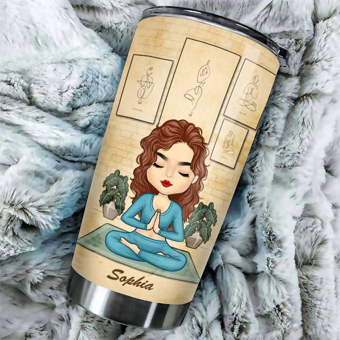 Today’s Good Mood Is Sponsored By Yoga - Personalized Tumbler - Gift For Yoga Lovers - Image 4