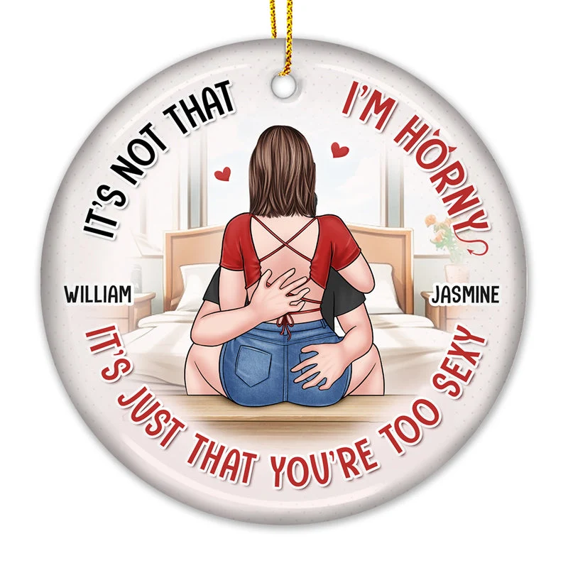 Two Heads One Heart - Couple Personalized Custom Ornament - Ceramic Round Shaped - Christmas Gift For Husband Wife, Anniversary - Image 3