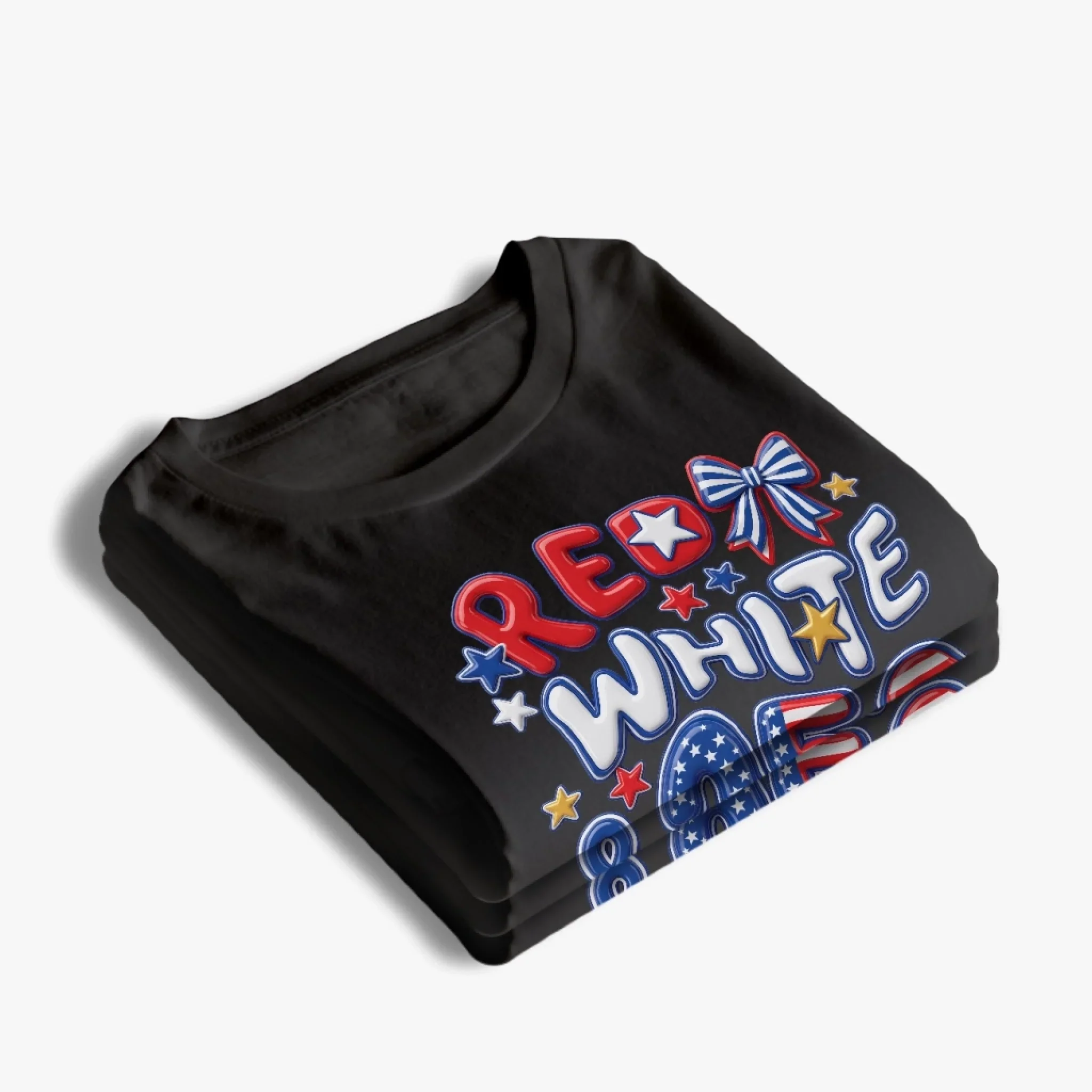Unisex T-shirt, Premium T-shirt, Hoodie - America 250th Anniversary Gifts For Men And Women – Red White Blue Glitter Style - Image 4