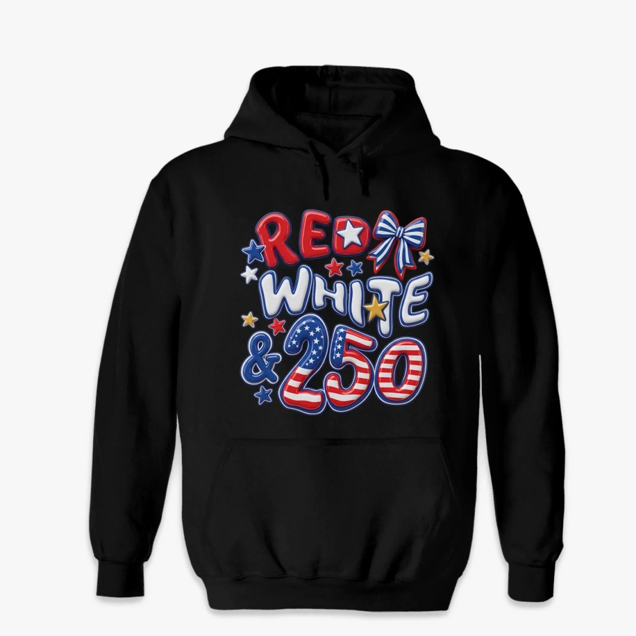 Unisex T-shirt, Premium T-shirt, Hoodie - America 250th Anniversary Gifts For Men And Women – Red White Blue Glitter Style - Image 6