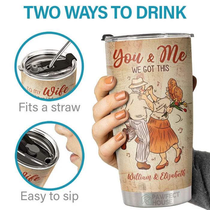 When I Tell You I Love You, I Don't Say It Out Of Habit - Personalized Tumbler - To My Wife, Gift For Wife, Anniversary, Engagement, Wedding, Marriage Gift - Image 3