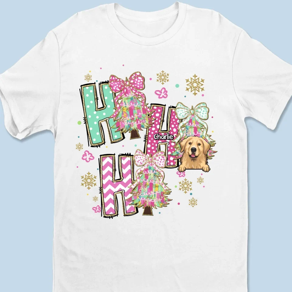 Wishing You A Furry Christmas - Dog & Cat Personalized Custom Unisex T-shirt, Premium T-shirt, Hoodie - Christmas Gift For Pet Owners, Pet Lovers - Image 2