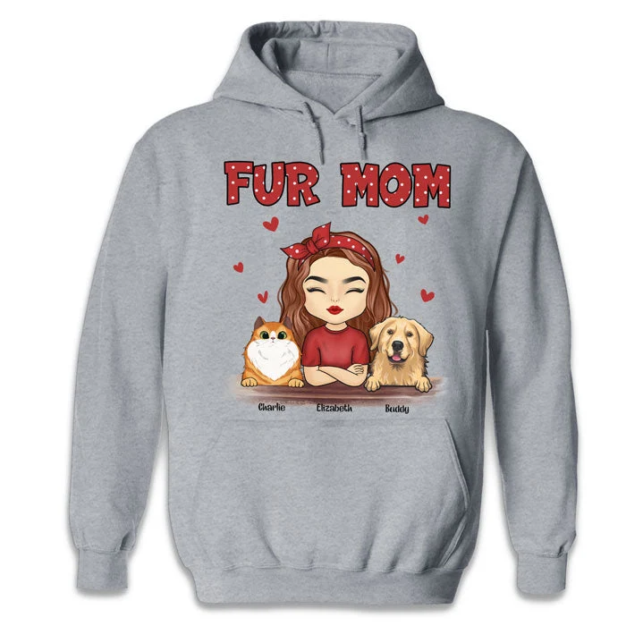 World's Best Fur Mom - Dog & Cat Personalized Custom Unisex T-shirt, Hoodie, Sweatshirt - Christmas Gift For Pet Owners, Pet Lovers - Image 4
