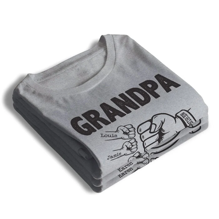 World's Best Grandpa - Family Personalized Custom Unisex T-shirt, Hoodie, Sweatshirt - Gift For Grandpa, Grandparents - Image 3